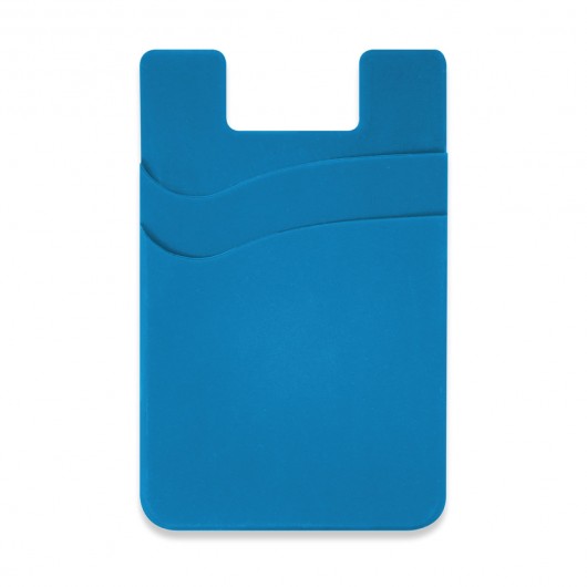 Dual Silicone Phone Wallets Light Blue